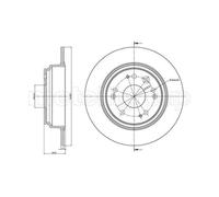 METELLI 2x Disques de Frein Arrière Ø281.7 MM pour Honda Accord VII Tourer CM
