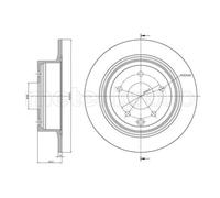 METELLI 2x Disques de Frein Arrière Ø291.5mm Plein pour Nissan Qashqai + 2 I J10