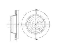 METELLI 2x Disques de Frein Arrière Ø300 MM Ventilé pour BMW 3er Touring E91