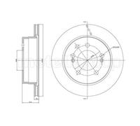 METELLI 2x Disques de Frein Arrière Ø307 MM pour Ssangyong Rexton W Gab _ 2.7