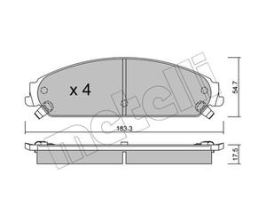 METELLI Bremsbelagsatz Avant 4 Pièces Pour Chrysler 300 C Touring Lancia Thema