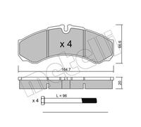 METELLI Couvre-cales de Frein Avant Pour Iveco Daily II Plateforme/Cadre Châssis