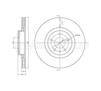 METELLI Disques De Frein Avant Ventilés Pour Fiat Tipo Berline 356_ 263_