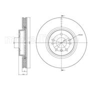 METELLI Disques De Frein Ventilés Essieu Avant Ø330 Mm Pour Mercedes M-Klasse