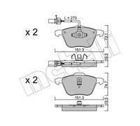 METELLI Frein Avant pour VW Transporter IV Bus Sharan Seat Alhambra Galaxy