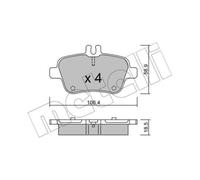METELLI Garnitures de Freins Arrière pour Mercedes-Benz B Infiniti Q30