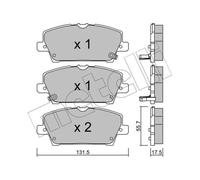 METELLI Jeu De Plaquettes De Frein Avant Pour Honda Civic VIII Hatchback
