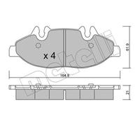 Plaquettes de frein 22-0575-0 METELLI pour MERCEDES-BENZ VIANO
