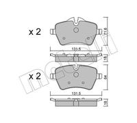 METELLI Jeu De Plaquettes De Frein Avant System TRW Pour MINI