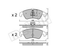 METELLI Kit De Plaquettes De Frein Avant Pour Audi A4 Allroad 4 Pièces