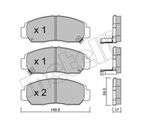 METELLI Kit De Plaquettes De Frein Avant Pour Honda FR-V Accord VII