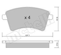METELLI Kit Plaquettes Frein Avant Pour Mercedes-Benz Citan Kasten