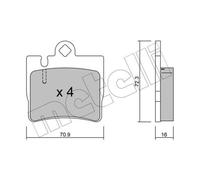 METELLI Plaquette de Freins Bremsbelegsatz Arrière pour MERCEDES-BENZ CLASSE S