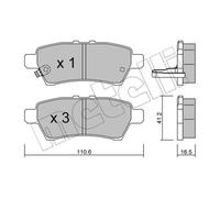 METELLI Plaquette de Freins Bremsbelegsatz Arrière pour Nissan Pathfinder III
