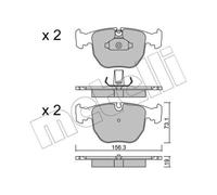 METELLI Plaquette de Freins Bremsbelegsatz Avant pour BMW X5 5er Touring