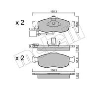 METELLI Plaquette de Freins Bremsbelegsatz Avant pour Ford Mondeo II Break