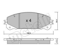 METELLI Plaquette de Freins Bremsbelegsatz Avant pour Lexus Rx Toyota Rav 4 V