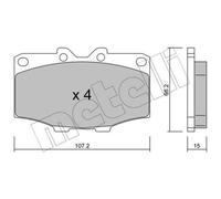 METELLI Plaquette de Freins Bremsbelegsatz Avant pour Toyota Land Cruiser
