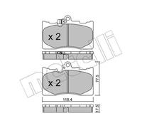METELLI Plaquette de Freins Bremsbelegsatz Avant Système Advics pour Lexus GS