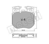 METELLI Plaquette de Freins Bremsbelegsatz Avant Système Brembo pour BMW 7er 5er
