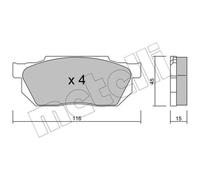 METELLI Plaquettes Bremsbelegsatz Avant pour Honda Civic IV Hatchback Accord