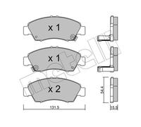 METELLI Plaquettes Bremsbelegsatz Avant pour Honda Jazz II Civic VI Hatchback