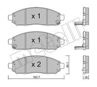 METELLI Plaquettes Bremsbelegsatz Avant pour Nissan NV200 Evalia Feuille