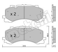 METELLI Plaquettes De Frein Avant Pour Audi A6 Avant C8 4A5 3.0 50 TDI