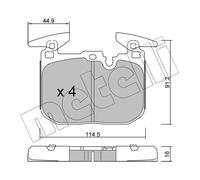 METELLI Plaquettes De Frein Avant Pour BMW I8 I12 Hybride I15 22-1015-3