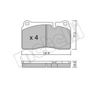 METELLI Plaquettes De Frein Avant Pour Land Rover Range Maserati Quattroporte V