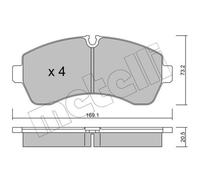 METELLI Plaquettes de Frein Avant pour Mercedes-Benz Sprinter 5-T Châssis /
