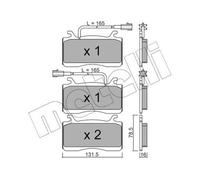Metelli Plaquettes De Frein Ensemble De Plaquettes Avant Pour Alfa Romeo Stelvio