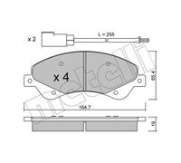 METELLI Plaquettes De Frein Ensemble De Plaquettes Avant Pour Ford Transit Bus