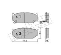 METELLI Plaquettes De Frein Ensemble De Plaquettes Avant Pour Suzuki Swift III