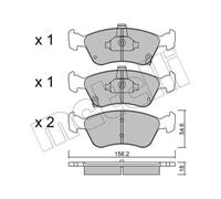 METELLI Plaquettes De Frein Ensemble De Plaquettes Avant Pour Toyota Avensis