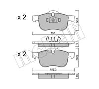 METELLI Plaquettes De Frein Ensemble De Plaquettes Avant Pour Volvo V70 II S60 I