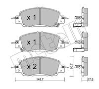 METELLI Plaquettes De Frein Ensemble De Plaquettes De Frein Disque Pour Honda E