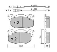 metelligroup 22-0037-1 - Made in Italy - Plaquettes de Frein