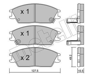 metelligroup 22-0081-1 Plaquettes de Frein, Made in Italy, Pièce de Rechange pour Voiture, Certifiés ECE R90, Sans Cuivre