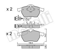 metelligroup 22-0181-0 - Made in Italy - Plaquettes de Frein