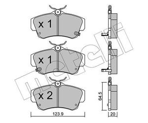 metelligroup 22-0521-0 - Plaquettes de Frein