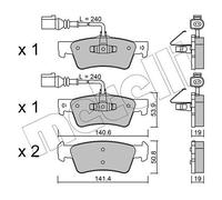 metelligroup 22-0661-0 - Made in Italy - Plaquettes de Frein