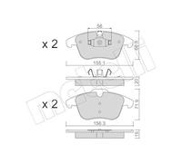 metelligroup 22-0675-0 Plaquettes de Frein, Made in Italy, Pièce de Rechange pour Voiture, Certifiés ECE R90, Sans Cuivre