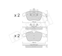 metelligroup 22-0675-4 - Made in Italy - Plaquettes de Frein