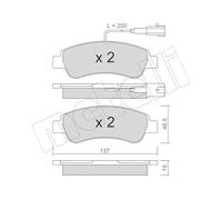 metelligroup 22-0710-1 Plaquettes de Frein, Made in Italy, Pièce de Rechange pour Voiture, Certifiés ECE R90, Sans Cuivre