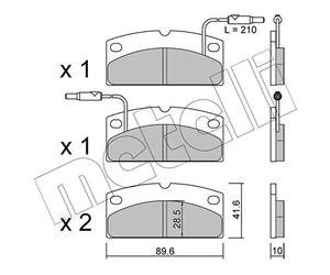 metelligroup 22-0767-1 - Plaquettes de Frein
