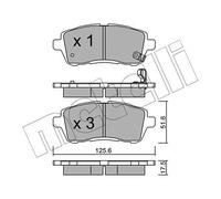metelligroup 22-0793-0 Plaquettes de Frein, Made in Italy, Pièce de Rechange pour Voiture, Certifiés ECE R90, Sans Cuivre