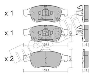 metelligroup 22-0817-2 - Made in Italy - Plaquettes de Frein