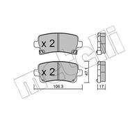 metelligroup 22-0844-0 - Made in Italy - Plaquettes de Frein