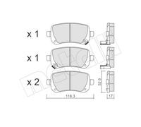metelligroup 22-0864-0 - Made in Italy - Plaquettes de Frein
